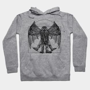 The Cthulhu Vitruvian Man Design: A Lovecraftian Twist on a Renaissance Classic Hoodie